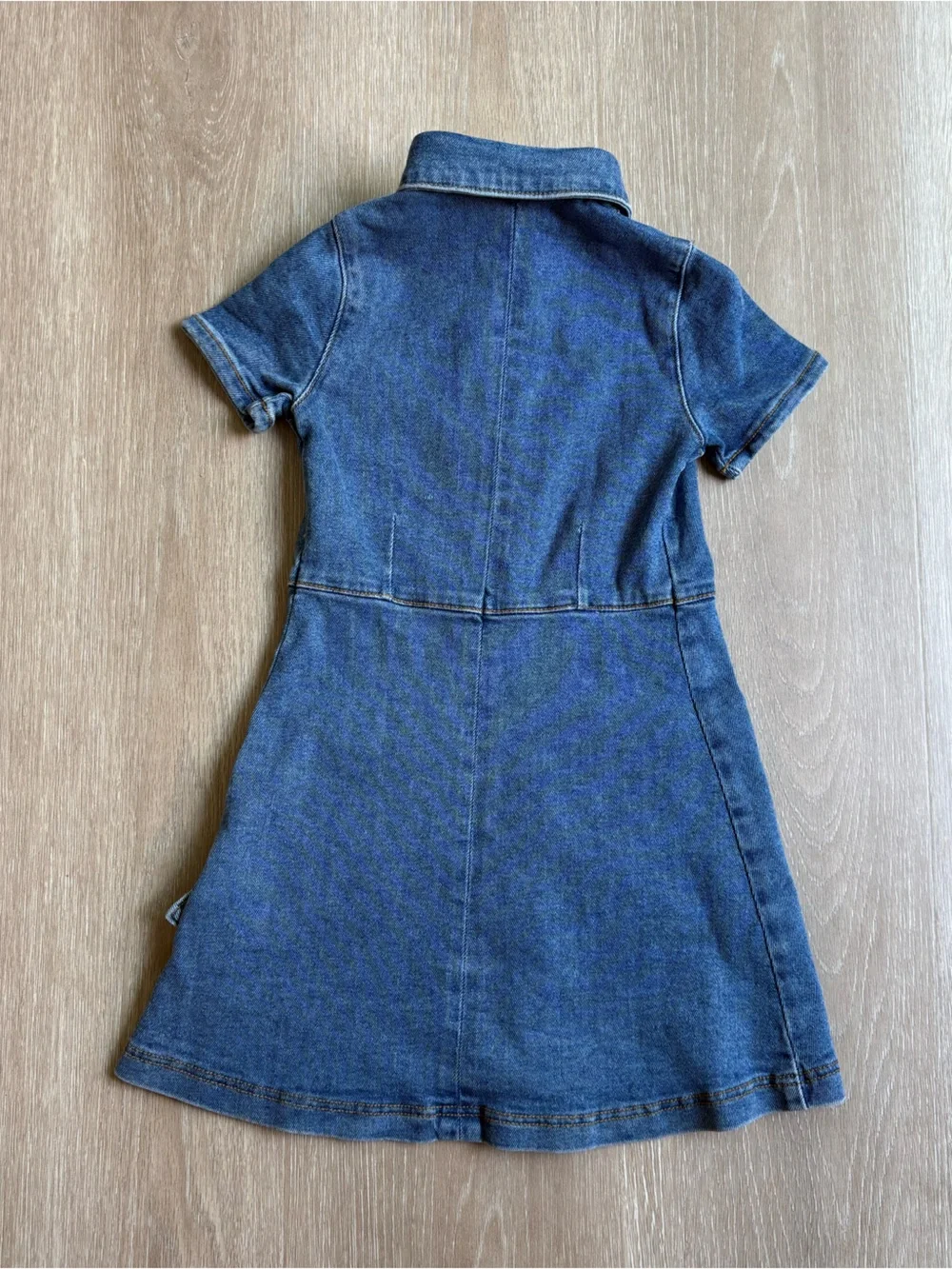 Zara Kids Blue Denim Button-Front Dress - Girls Size 6